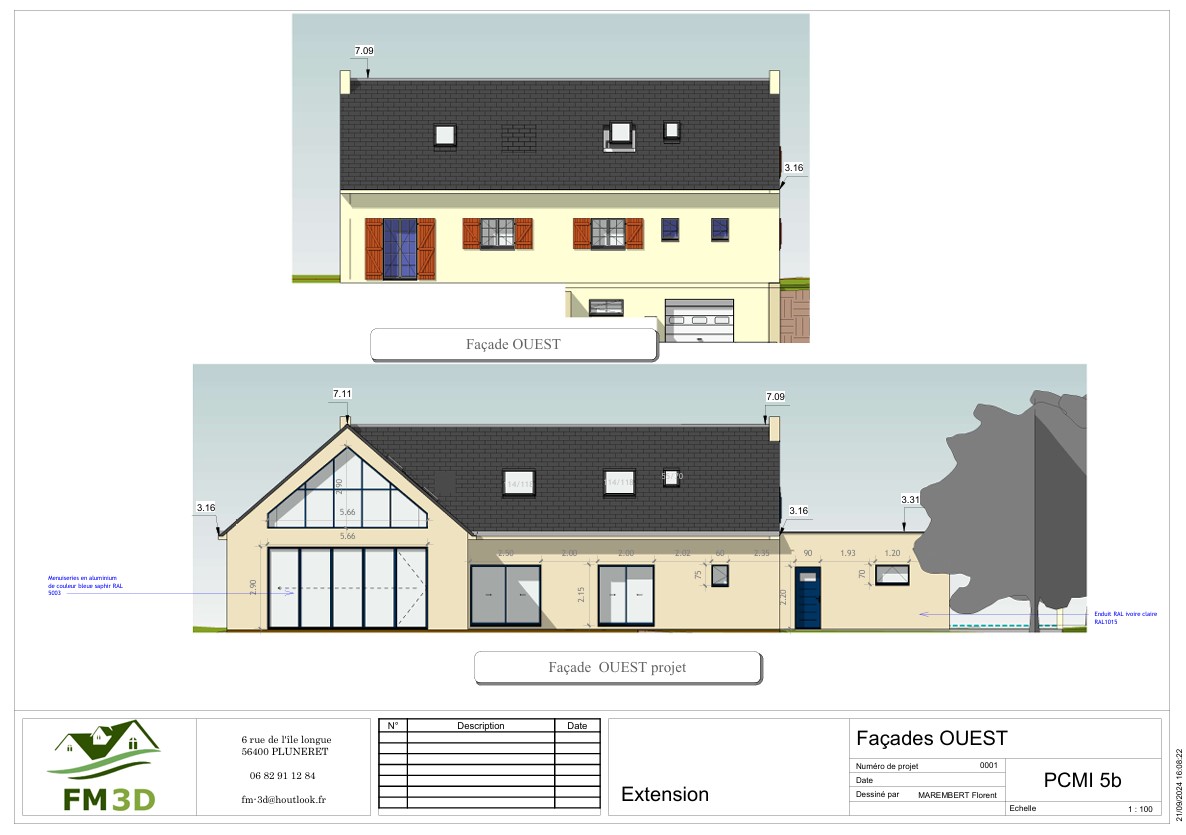 insertion dans paysage pour permis de construire